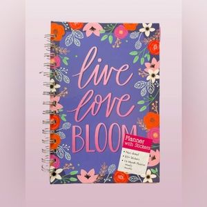 UNUSED UNDATED Planner Journal With Stickers
